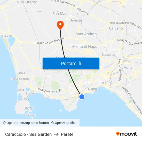 Caracciolo - Sea Garden to Parete map