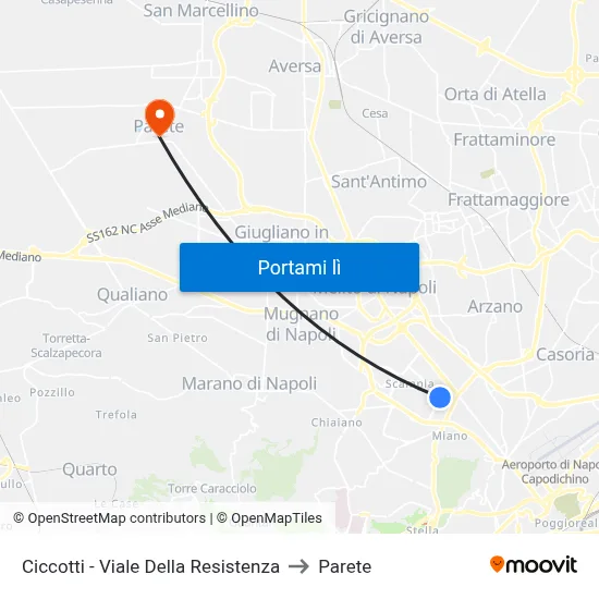 Ciccotti - Viale Della Resistenza to Parete map