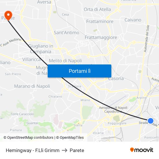 Hemingway - F.Lli Grimm to Parete map