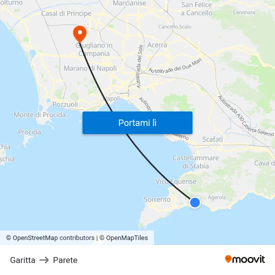 Garitta to Parete map