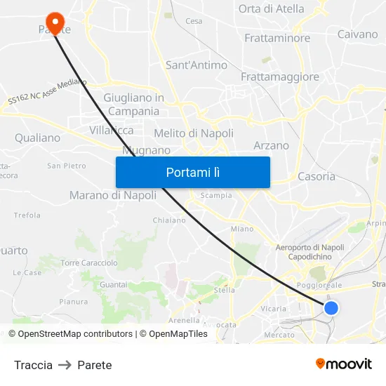 Traccia to Parete map