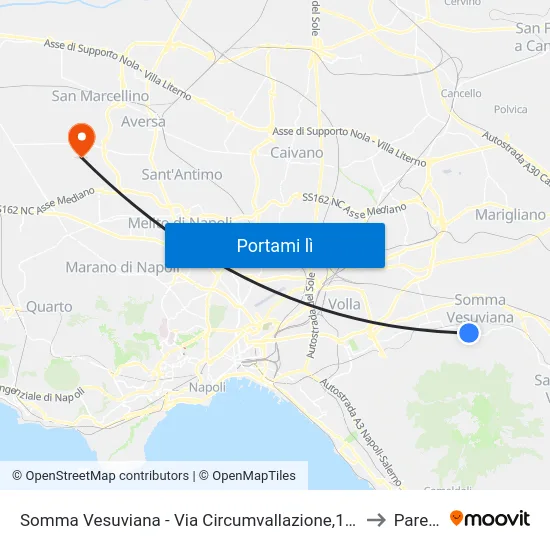 Somma Vesuviana - Via Circumvallazione,120 to Parete map