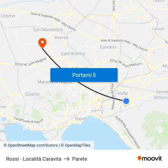 Rossi - Località Caravita to Parete map