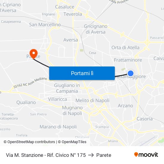 Via M. Stanzione - Rif. Civico N° 175 to Parete map