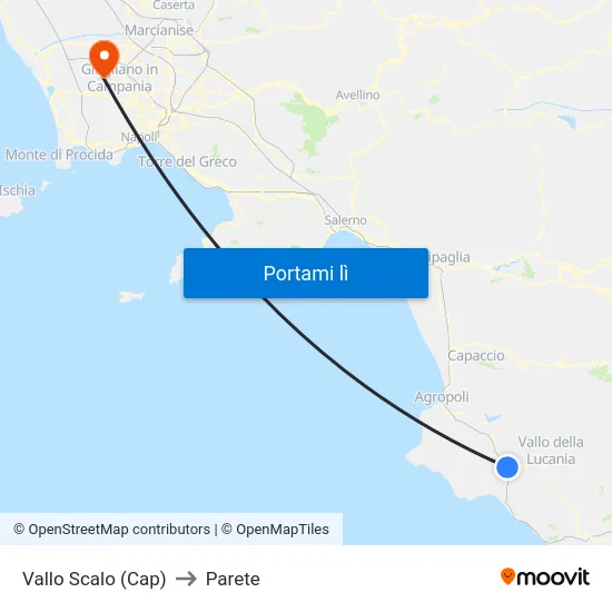 Vallo Scalo (Cap) to Parete map