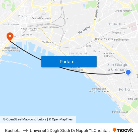 Bachelet to Università Degli Studi Di Napoli ""L'Orientale"" map