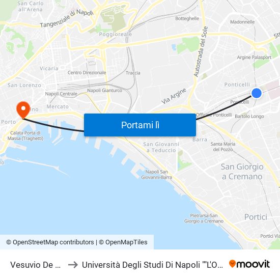 Vesuvio De Meis to Università Degli Studi Di Napoli ""L'Orientale"" map