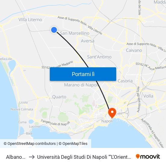 Albanova to Università Degli Studi Di Napoli ""L'Orientale"" map