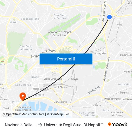 Nazionale Delle Puglie to Università Degli Studi Di Napoli ""L'Orientale"" map