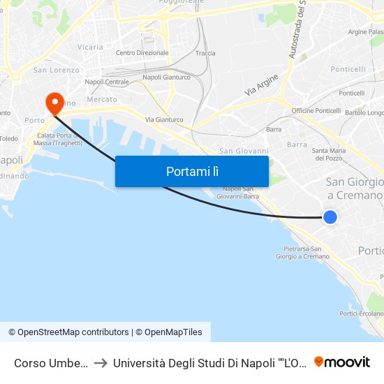Corso Umberto I to Università Degli Studi Di Napoli ""L'Orientale"" map