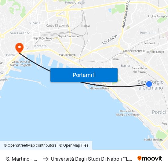 S. Martino - Mario to Università Degli Studi Di Napoli ""L'Orientale"" map