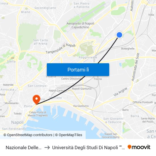 Nazionale Delle Puglie to Università Degli Studi Di Napoli ""L'Orientale"" map