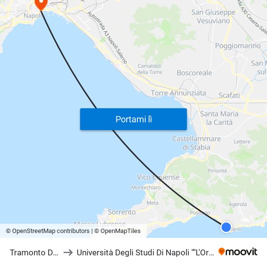 Tramonto D'Oro to Università Degli Studi Di Napoli ""L'Orientale"" map