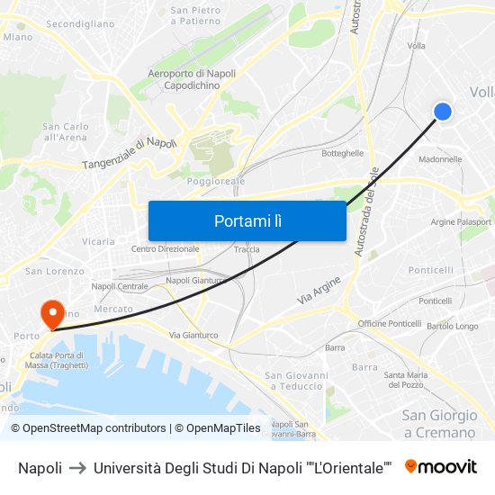 Napoli to Università Degli Studi Di Napoli ""L'Orientale"" map