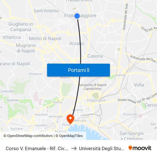 Corso V. Emanuele - Rif. Civ. N°116 (Scuola Media Capasso to Università Degli Studi Di Napoli ""L'Orientale"" map