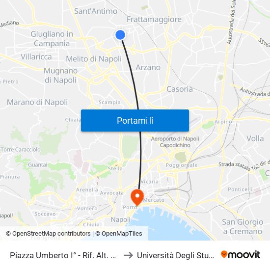 Piazza Umberto I° - Rif. Alt. Chiesa Maria Ss. Assunta In Cielo to Università Degli Studi Di Napoli ""L'Orientale"" map