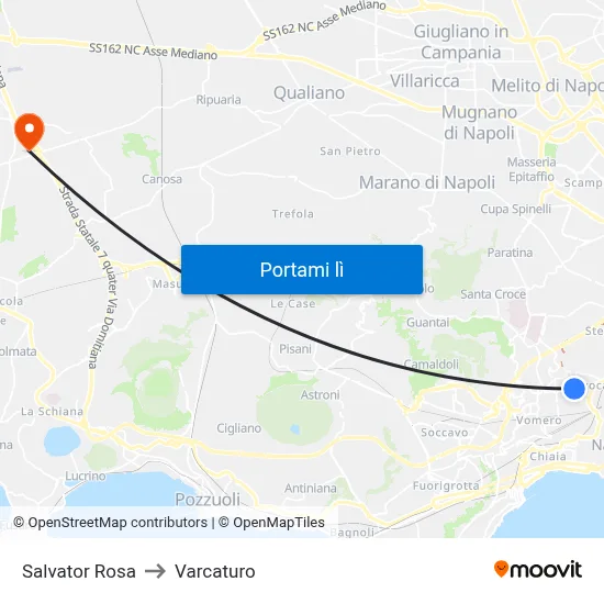 Salvator Rosa to Varcaturo map