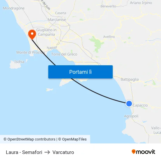 Laura - Semafori to Varcaturo map