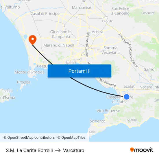 S.M. La Carita  Borrelli to Varcaturo map