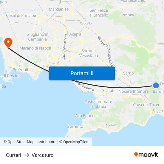 Curteri to Varcaturo map