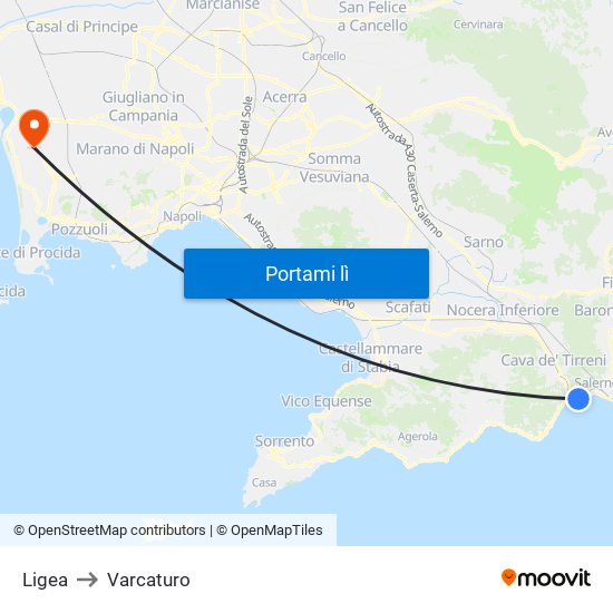 Ligea to Varcaturo map