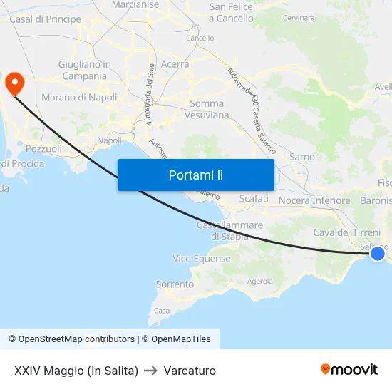XXIV Maggio  (In Salita) to Varcaturo map