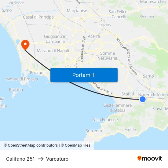 Califano 251 to Varcaturo map