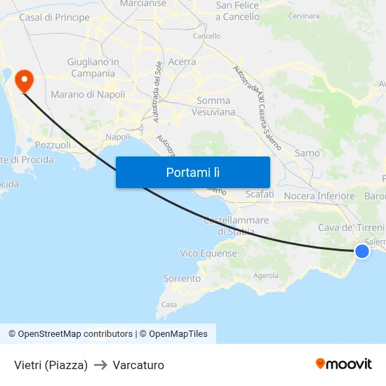 Vietri (Piazza) to Varcaturo map