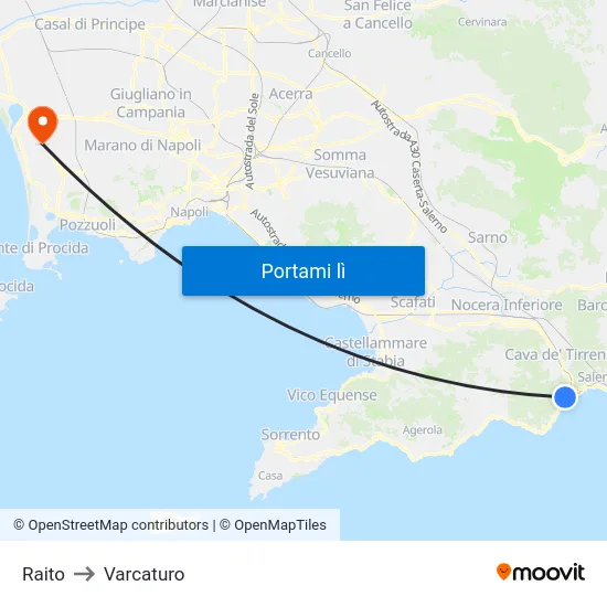 Raito to Varcaturo map