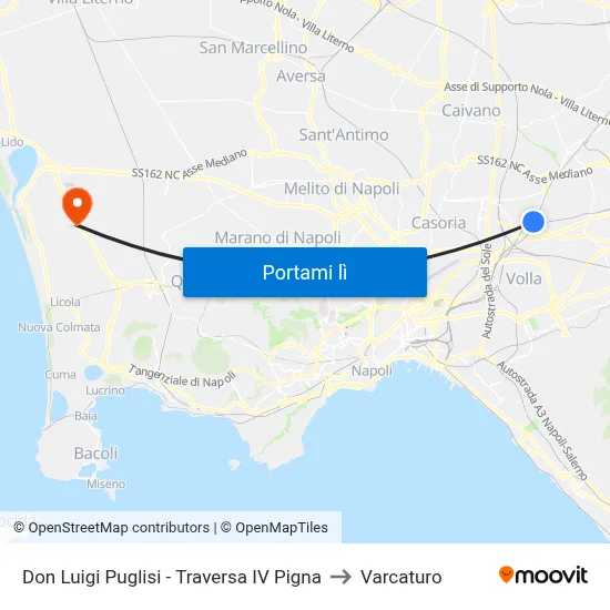 Don Luigi Puglisi - Traversa IV Pigna to Varcaturo map