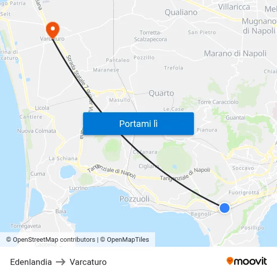 Edenlandia to Varcaturo map