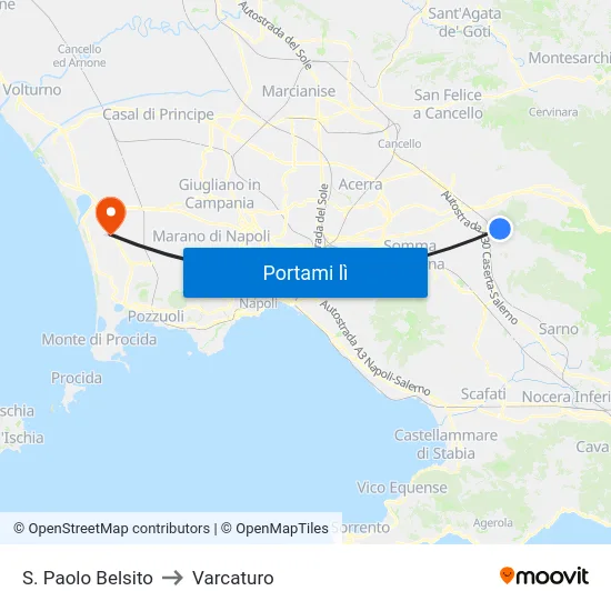S. Paolo Belsito to Varcaturo map