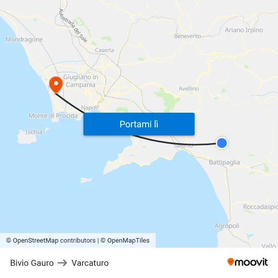 Bivio Gauro to Varcaturo map