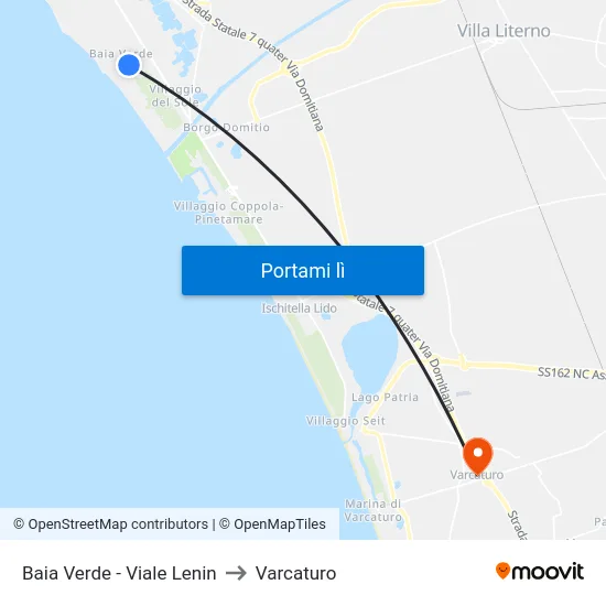 Baia Verde - Viale Lenin to Varcaturo map