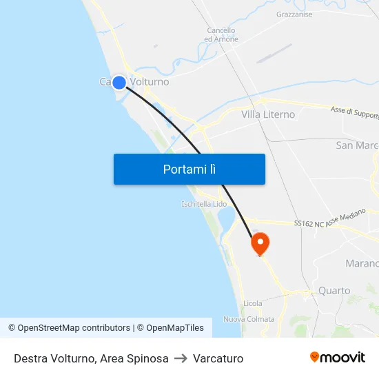 Destra Volturno, Area Spinosa to Varcaturo map