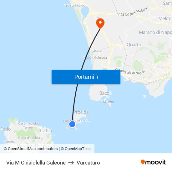 Via M  Chiaiolella   Galeone to Varcaturo map