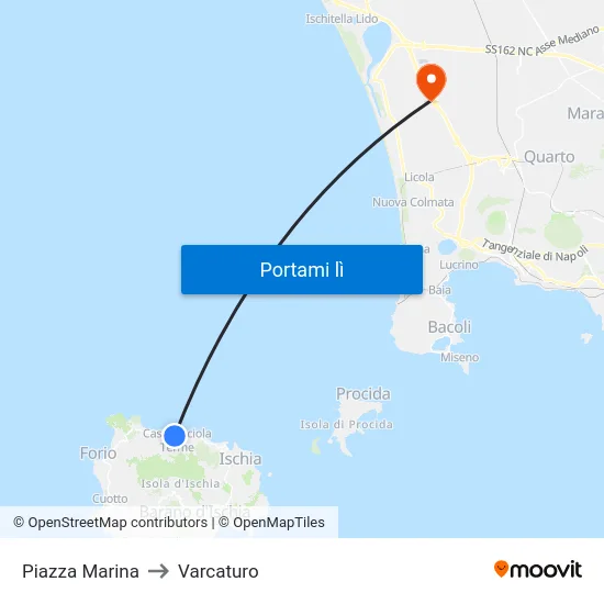 Piazza Marina to Varcaturo map