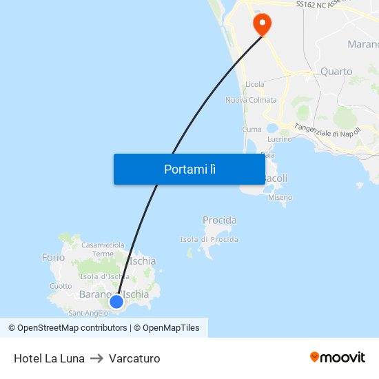 Hotel La Luna to Varcaturo map