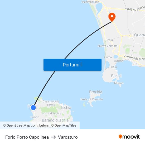 Forio Porto Capolinea to Varcaturo map