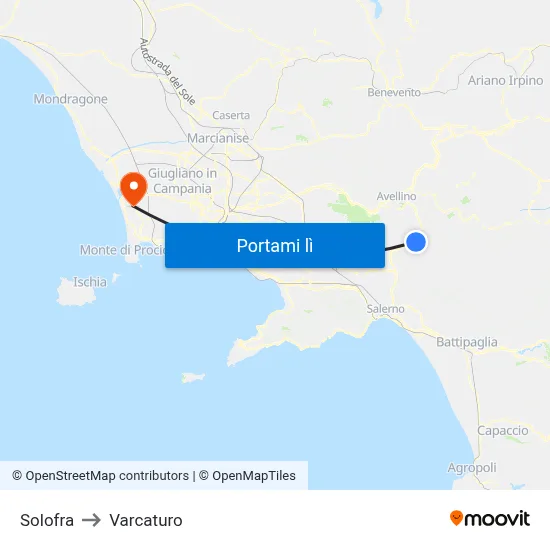 Solofra to Varcaturo map