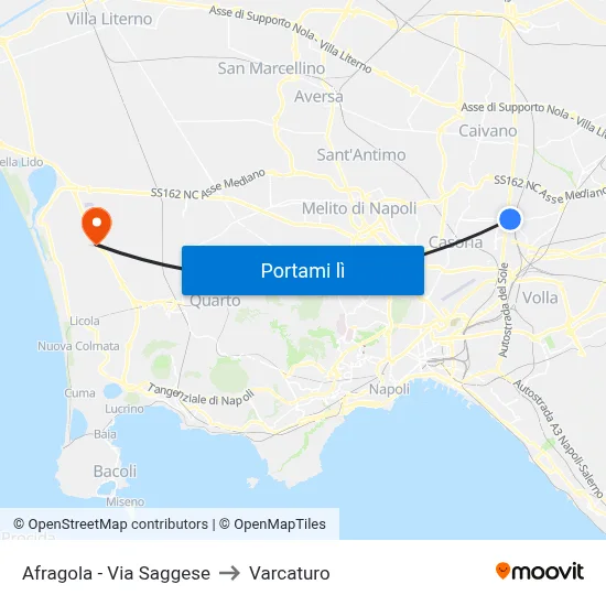 Afragola - Via Saggese to Varcaturo map