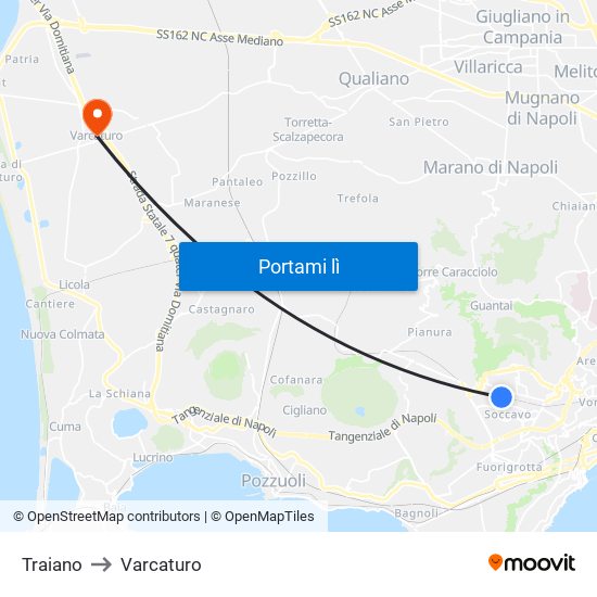 Traiano to Varcaturo map