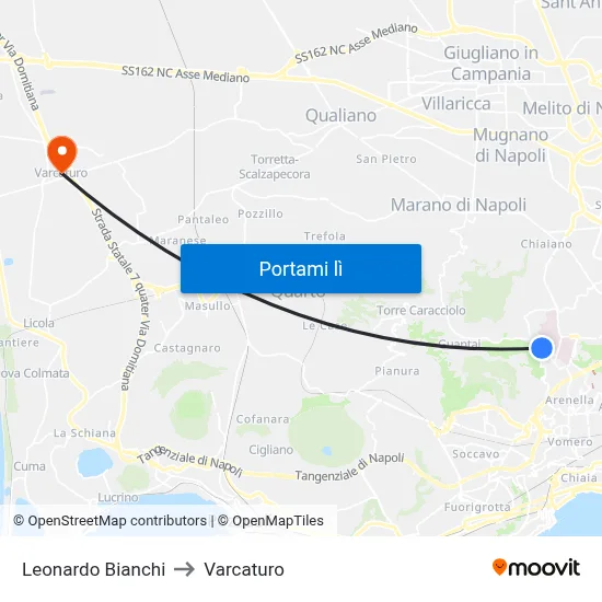 Leonardo Bianchi to Varcaturo map