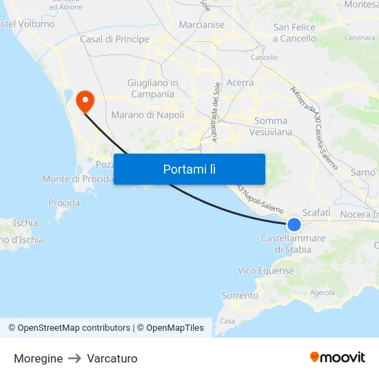 Moregine to Varcaturo map