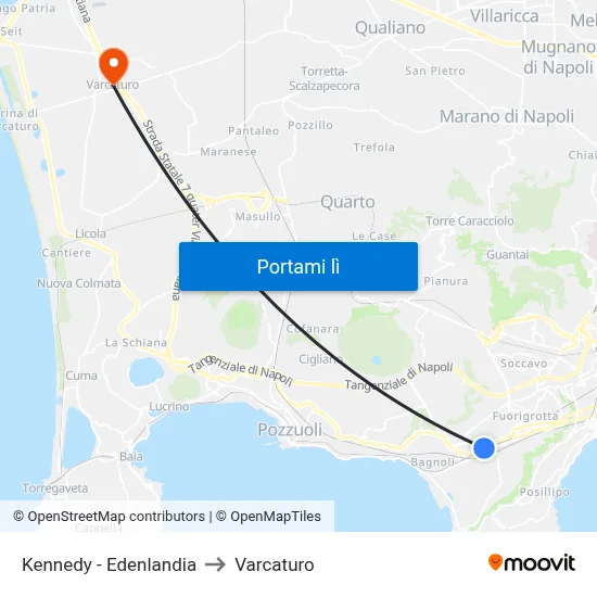 Kennedy - Edenlandia to Varcaturo map