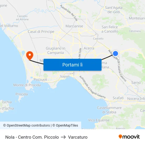 Nola - Centro Com. Piccolo to Varcaturo map