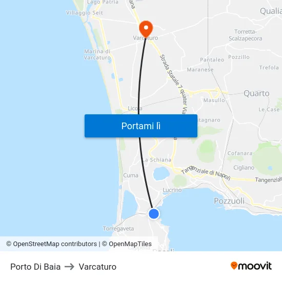 Porto Di Baia to Varcaturo map