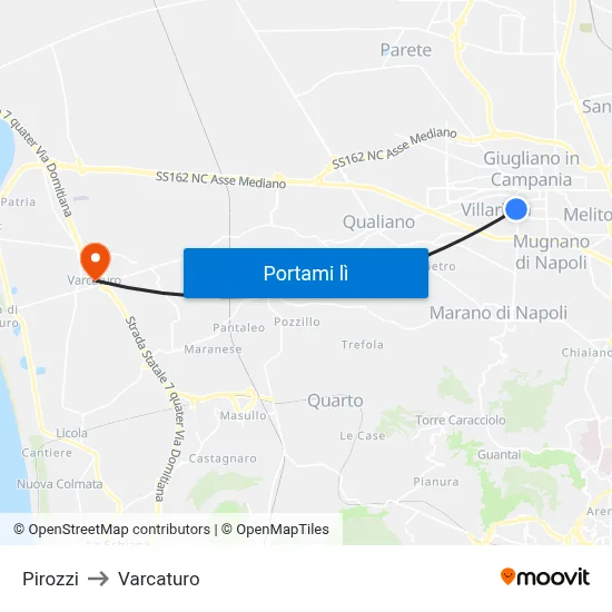 Pirozzi to Varcaturo map