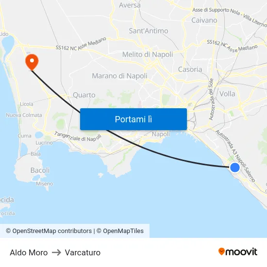 Aldo Moro to Varcaturo map