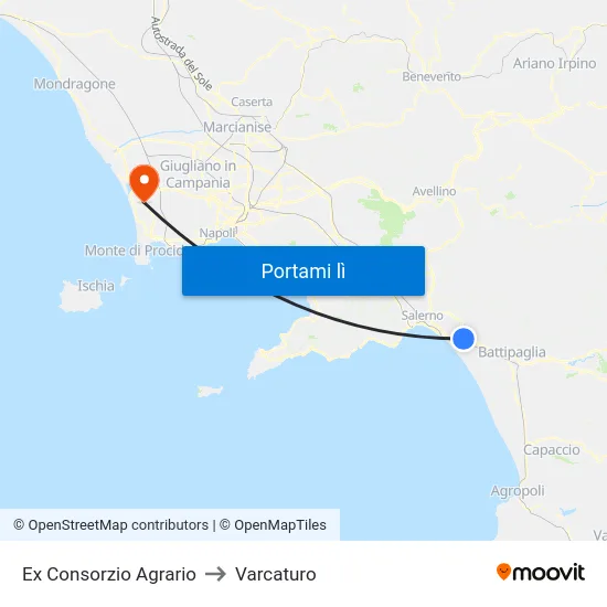 Ex Consorzio Agrario to Varcaturo map